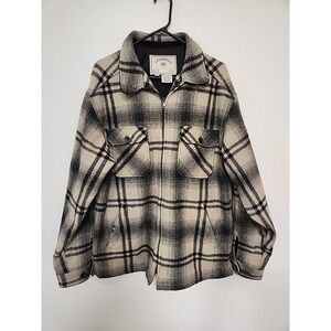 Women's Aberdeen Collection Recycled Wool Coat Full Zipper Size Large